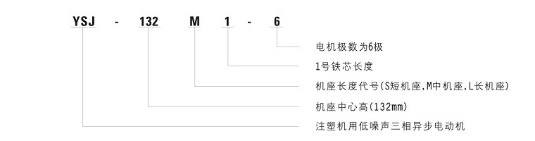 YSJ系列注塑機(jī)專用電機(jī)型號說明